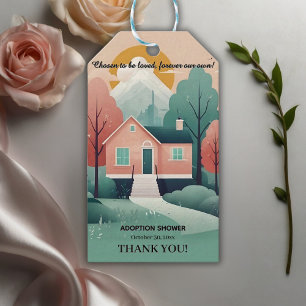 Cute Modern Forever Home Adoption Foster Shower In Gift Tags