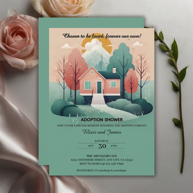 Cute Modern Forever Home Adoption Foster Shower Invitation (Creator Uploaded)