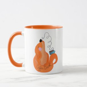 Cute Modern Fox Coffee Break Mug
