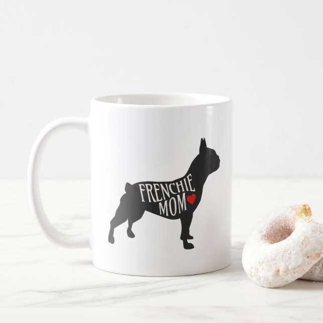 Cute modern Frenchie dog mum Mug (With Donut)