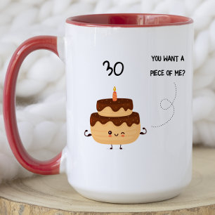 Cute Modern Funny Birthday Cake Mug