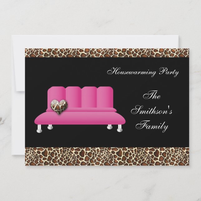 Cute Modern Furniture Housewarming Party Invitation (Front)