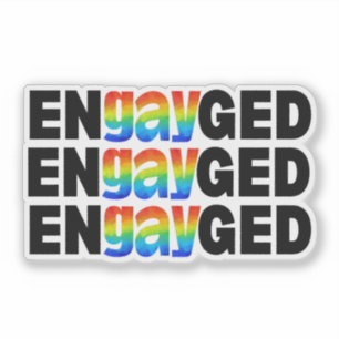 Cute Modern Gay Pride EnGAYged Typography