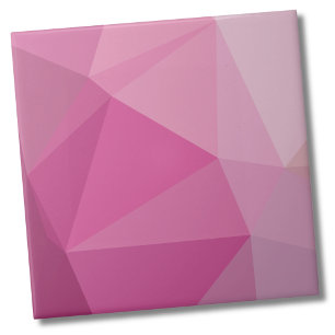 Cute Modern Geometric Gradient Ombre Pink Pattern Ceramic Tile