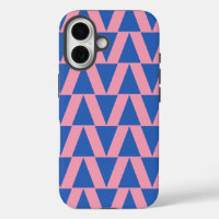 Cute Modern Geometric Pattern Pink Cobalt Blue
