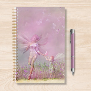 Cute Modern Girly Pink Butterfly Fairies Planner
