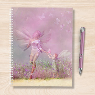 Cute Modern Girly Pink Butterfly Fairies Planner