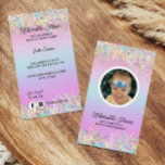Cute Modern Glitter Face Painter Photo Business Card<br><div class="desc">Cute modern glitter face painter business card. Replace the photo with your own work to showcase your beautiful skills.</div>