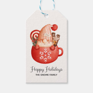 Cute Modern Gnome Mug Christmas Holiday Gift Tags