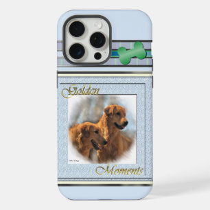 Cute Modern Golden Retriever Dog Art iPhone 15 Pro Max Case