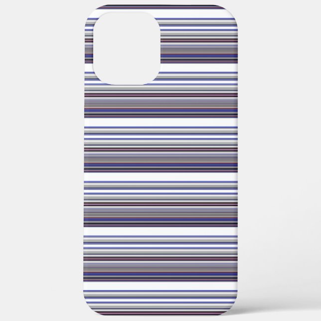 Cute modern grey blue stripes Case-Mate iPhone case (Back)