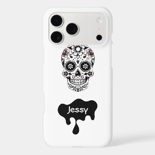 Cute Modern Halloween Sugar Skull Flowers