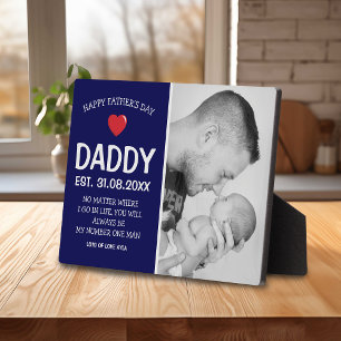 Cute Modern Happy Father's Day Photo Plaque