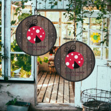 Cute Modern Ladybug Art Family Garden