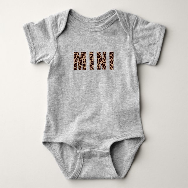 Cute Modern Leopard Print Pattern MINI  Baby Bodys Baby Bodysuit (Front)