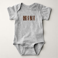 Cute Modern Leopard Print Pattern MINI  Baby Bodys