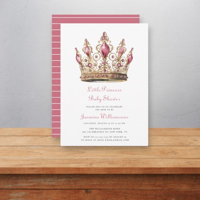 Cute modern little princess baby shower Invitation (Creator Uploaded)