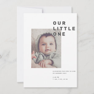 CUTE   Modern & Loving birth announcement card