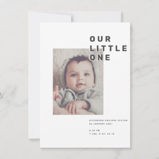CUTE | Modern & Loving birth announcement card