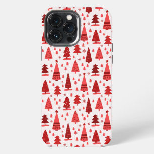Cute Modern Minimalist Christmas Tree Forest iPhone 13 Pro Max Case