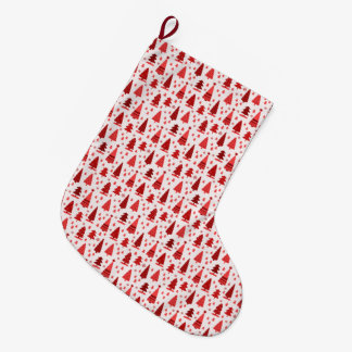 Cute Modern Minimalist Christmas Tree Large Christmas Stocking