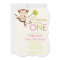 Cute Modern Monkey 1st Birthday Party Invitations