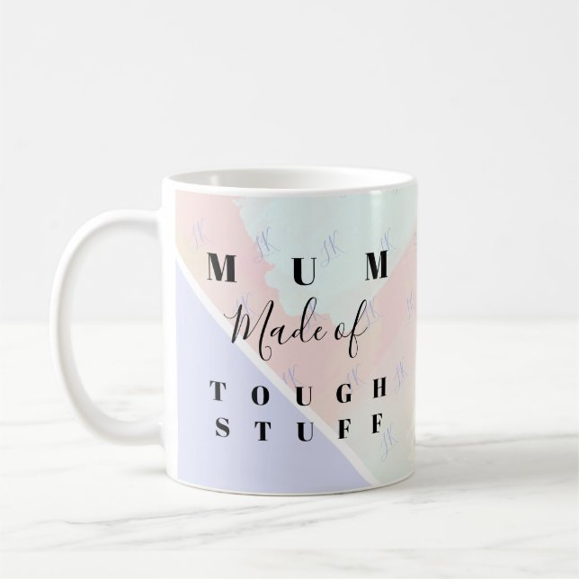 Cute Modern Mum Statement Personalised Monogram Coffee Mug (Left)