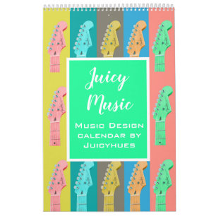 Cute modern music girl gift calendar