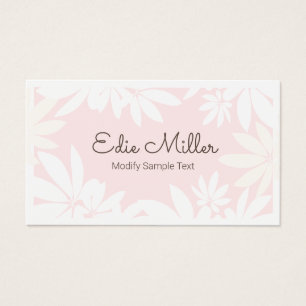 Cute Modern Pale Pink Floral Script Font