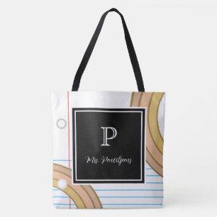Cute Modern Personalised Teacher Appreciation Tote Bag