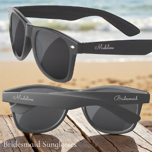 Cute Modern Personalized With Name Bridesmaid Sunglasses