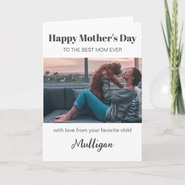 Cute Modern Pet Mum Mothers Day Card (Front)
