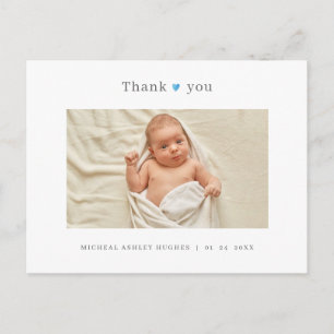 Cute Modern Photo Baby Thank You Card