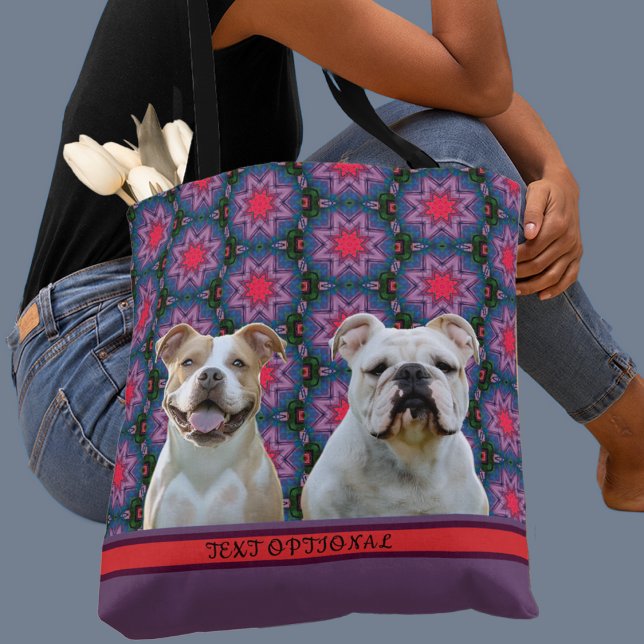 Cute Modern Photo Gift Puppy Dog Lover Mom  Tote Bag (Creator Uploaded)