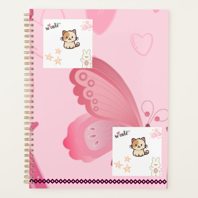 Cute Modern Pink Planner (Front)