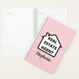 Cute Modern Pink Real Estate Agent   Planner
