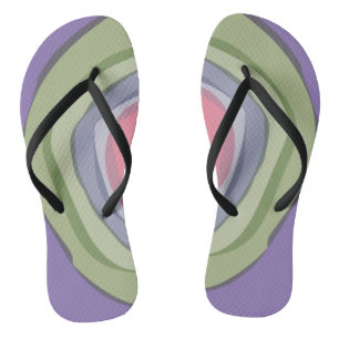 Cute Modern Purple Pink Abstract Thongs