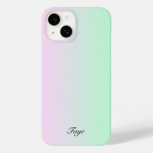 Cute Modern Rainbow gradient colour background nam Case-Mate iPhone 14 Case