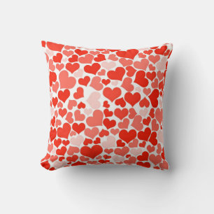 Cute Modern Red Heart Pattern Cushion