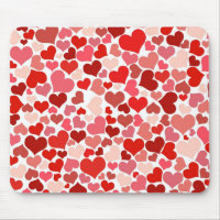 Cute Modern Red Heart Pattern
