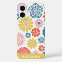Cute Modern Scandi Boho Folk Flower Personalised