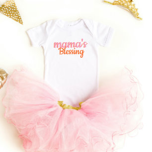 Cute Modern script Mama's blessing  Baby Bodysuit