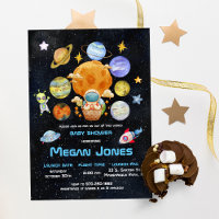 Cute Modern Space Astronaut Alien | Baby Shower