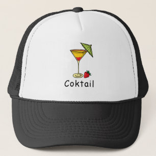 Cute Modern Stylish Fresh Coctail and Strawberry Trucker Hat