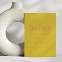 Cute Modern Summer Soiree Birthday Party Yellow