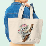 Cute Modern Watercolor Floral Koala Personalised Large Tote Bag<br><div class="desc">This cute and modern design features a watercolor Koala wearing a floral crown with a baby on her back. #koalas #animals #koalabear #nature #savethekoala #mum #mother #mothersday #giftsformom #mothersdaygifts #gifts #love #gift #giftideas #christmas #giftsforher #onlineshopping #christmasgifts #personalizedgifts #customgifts #tote #totebags #totes #accessories #fashion</div>