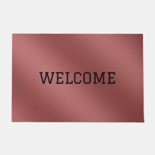 Cute Modern Watercolor gradient solid red colour Doormat