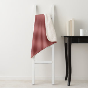 Cute Modern Watercolor gradient solid red colour Sherpa Blanket