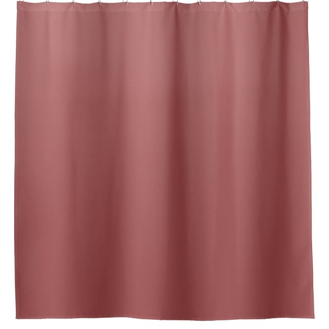 Cute Modern  Watercolor gradient solid red colour  Shower Curtain (Front)