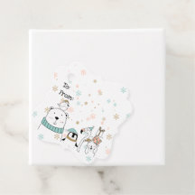 Cute Modern Winter Christmas Animals